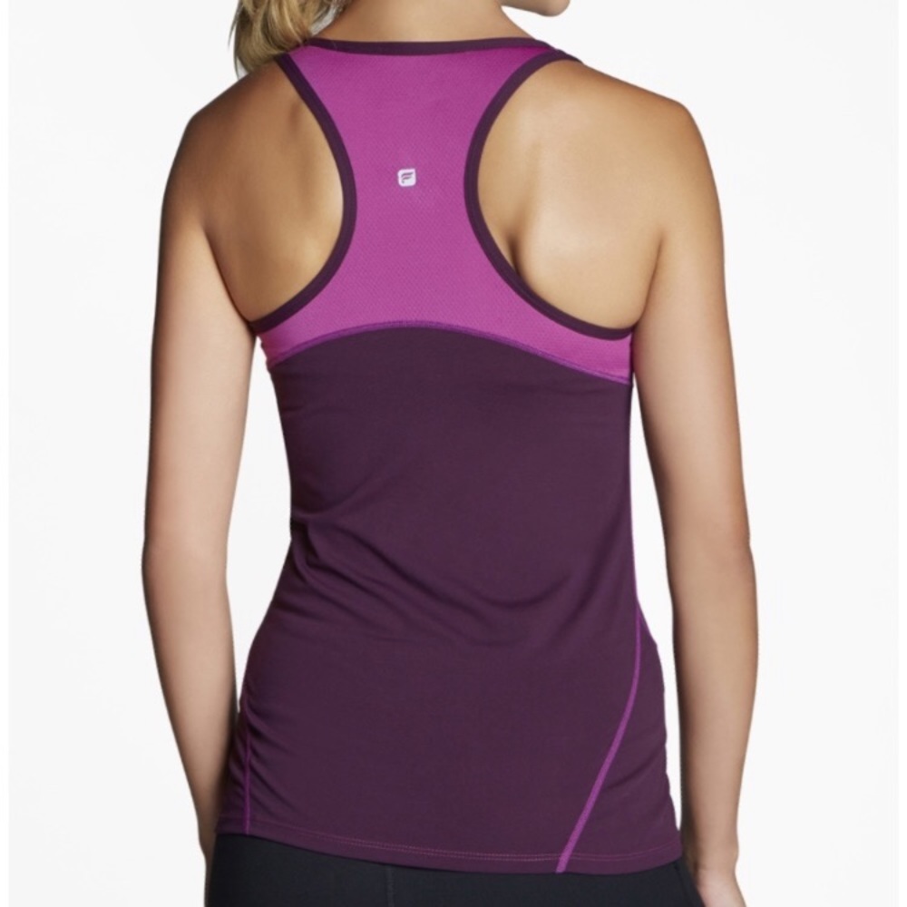 💪 Fabletics Leon Racerback Tank Top - Dark Plum - Picture 2 of 8